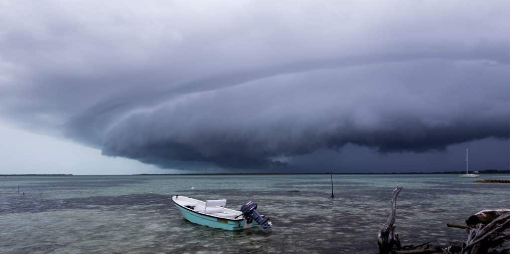 storm forming over water