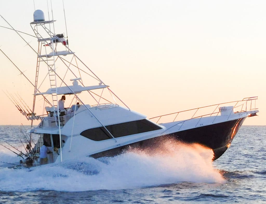 Hatteras running in Los Cabos Billfish Tournament