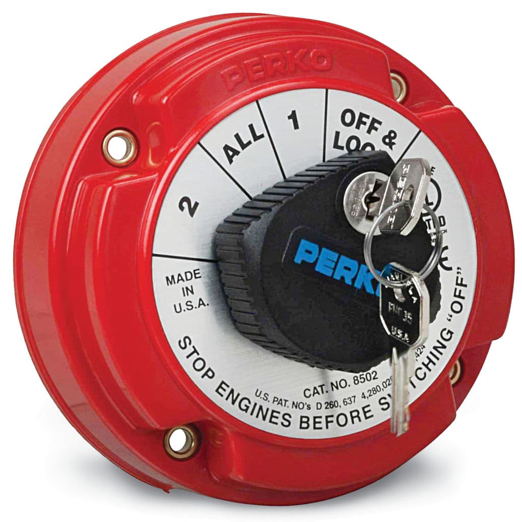 Perko locking battery-selector switch