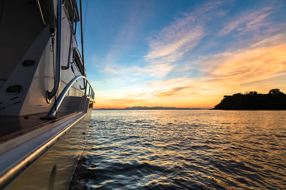 sunset over myanmar and andaman sea