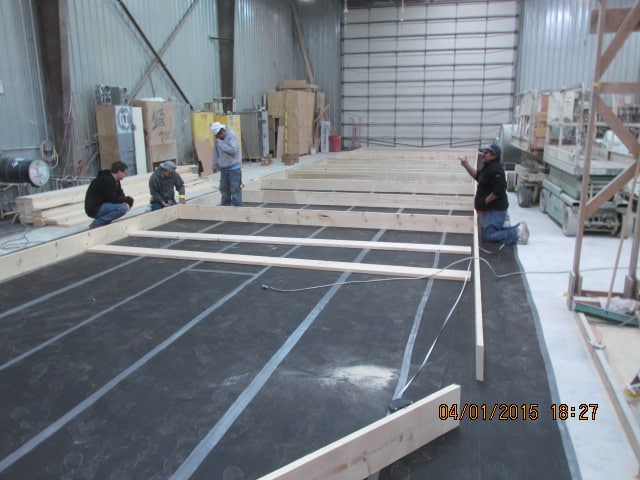The jig base is set out of the floor