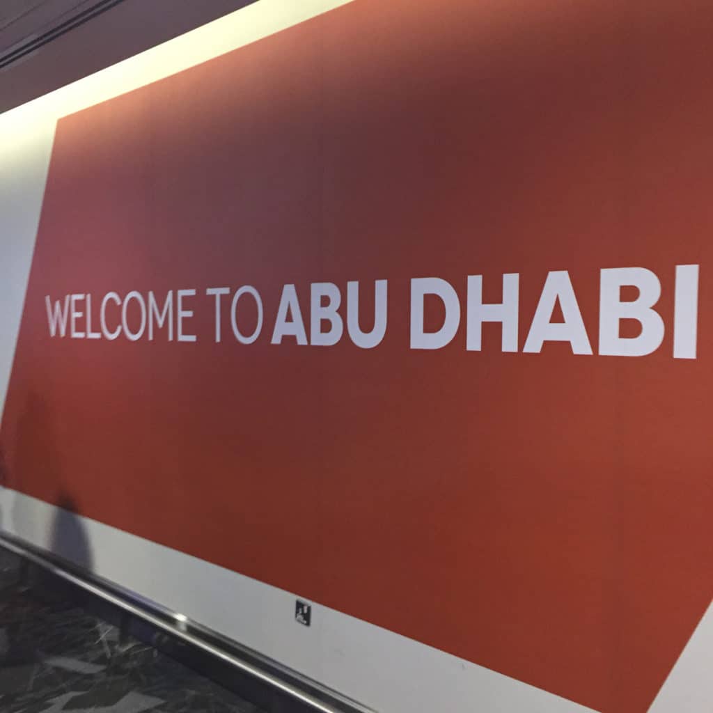 Abu Dhabi welcome