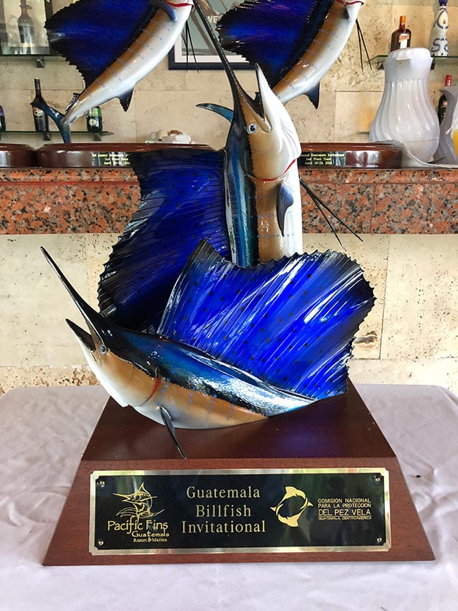 pacific fins resort 2018 guatemala billfish invitational trophy