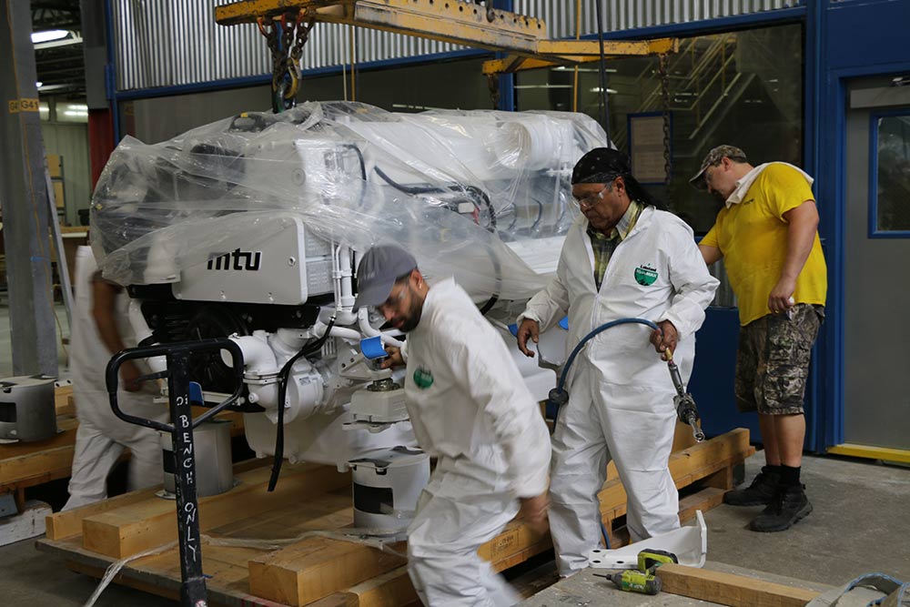 viking yachts factory workers