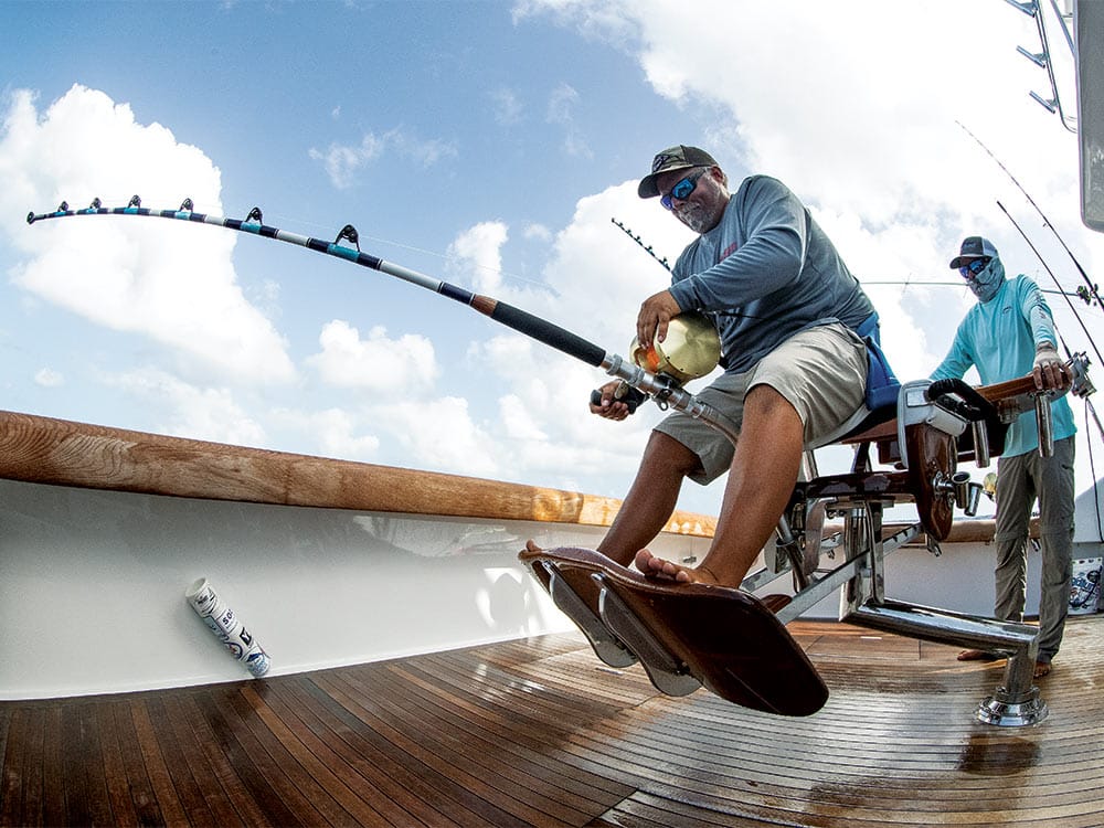 fisherman in a fighting chair
