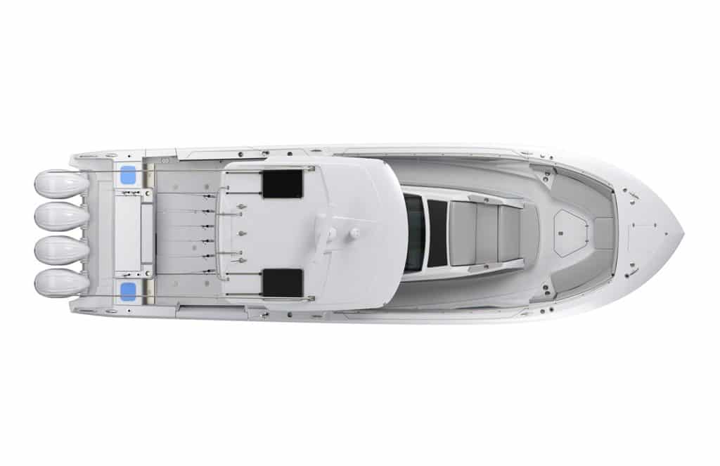 Illustration of the top view of the Pursuit S 428.