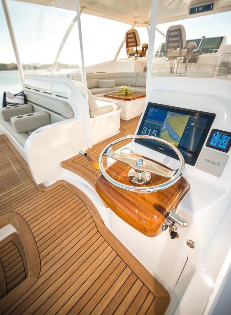 winter custom yacht 65 foot first light steering