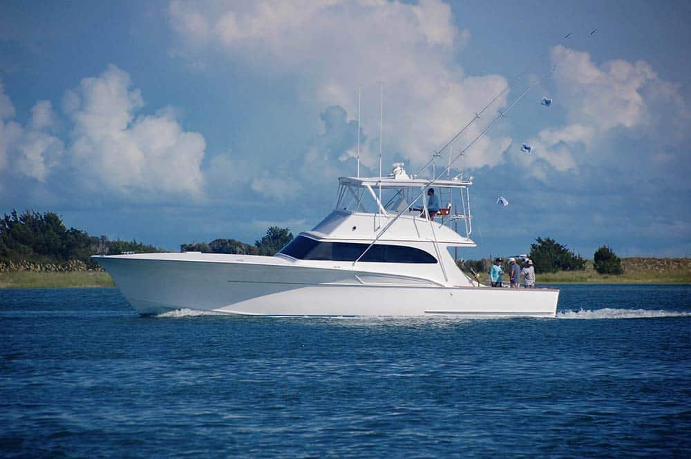 yacht on the water at 2018 big rock blue marlin tournament