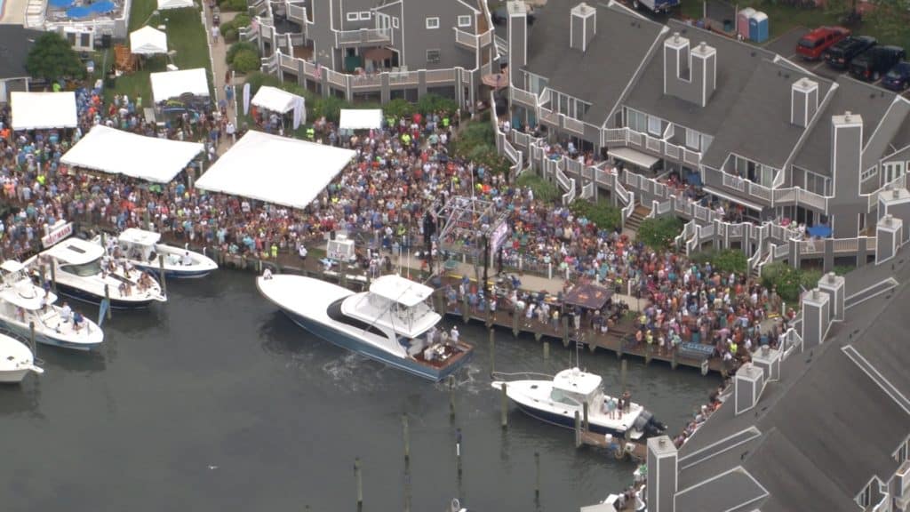 2016 White Marlin Open Ocean City Maryland aerial crowds