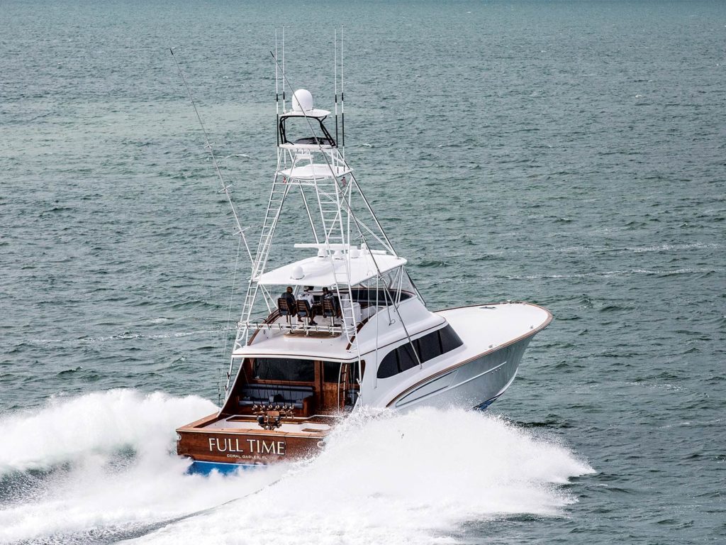 aerial view of paul mann custom boat 77