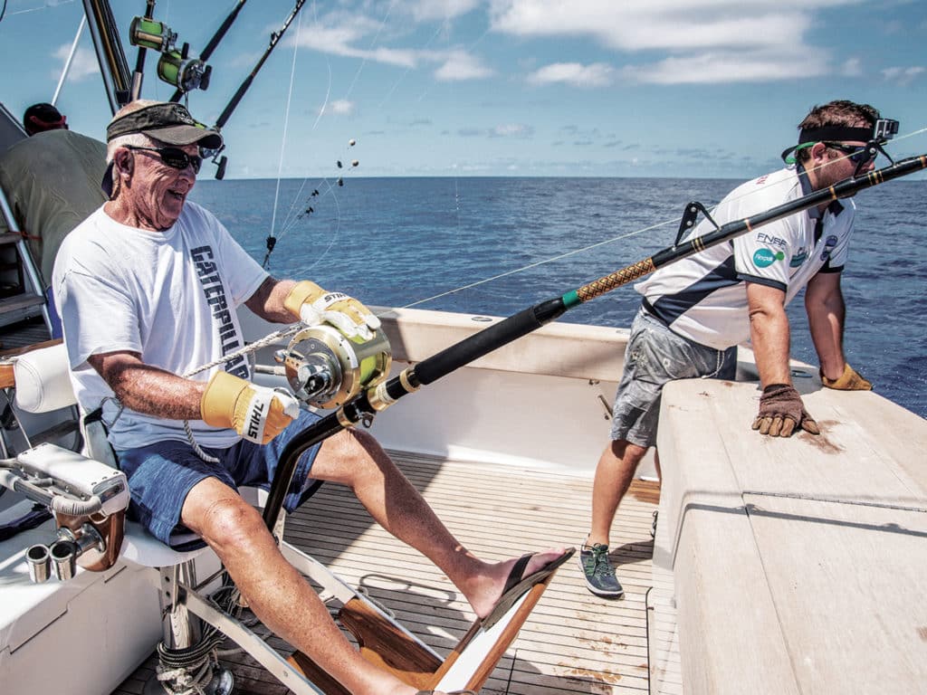 angler in fighting chair