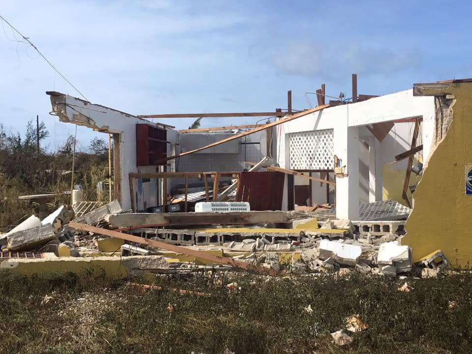 damage to home in Bahamas from Hurricane Matthew
