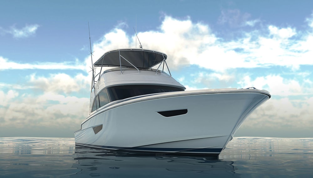 bertram yacht 61 illustration