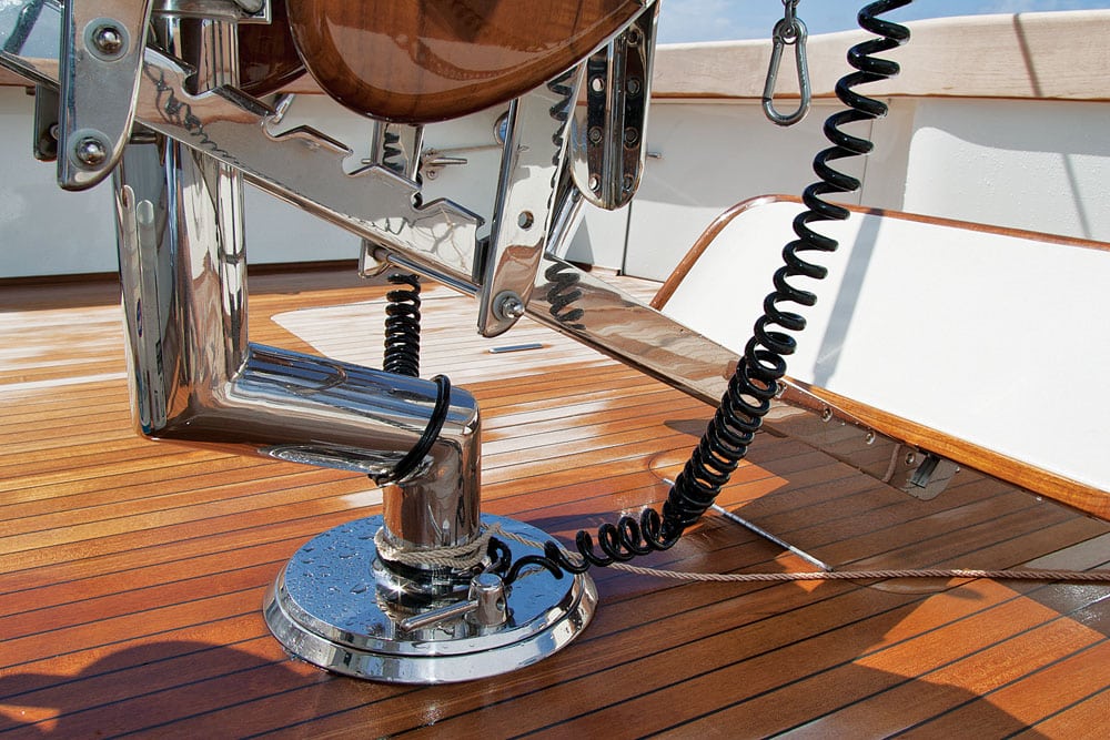 fighting chair on sport-fishing boat