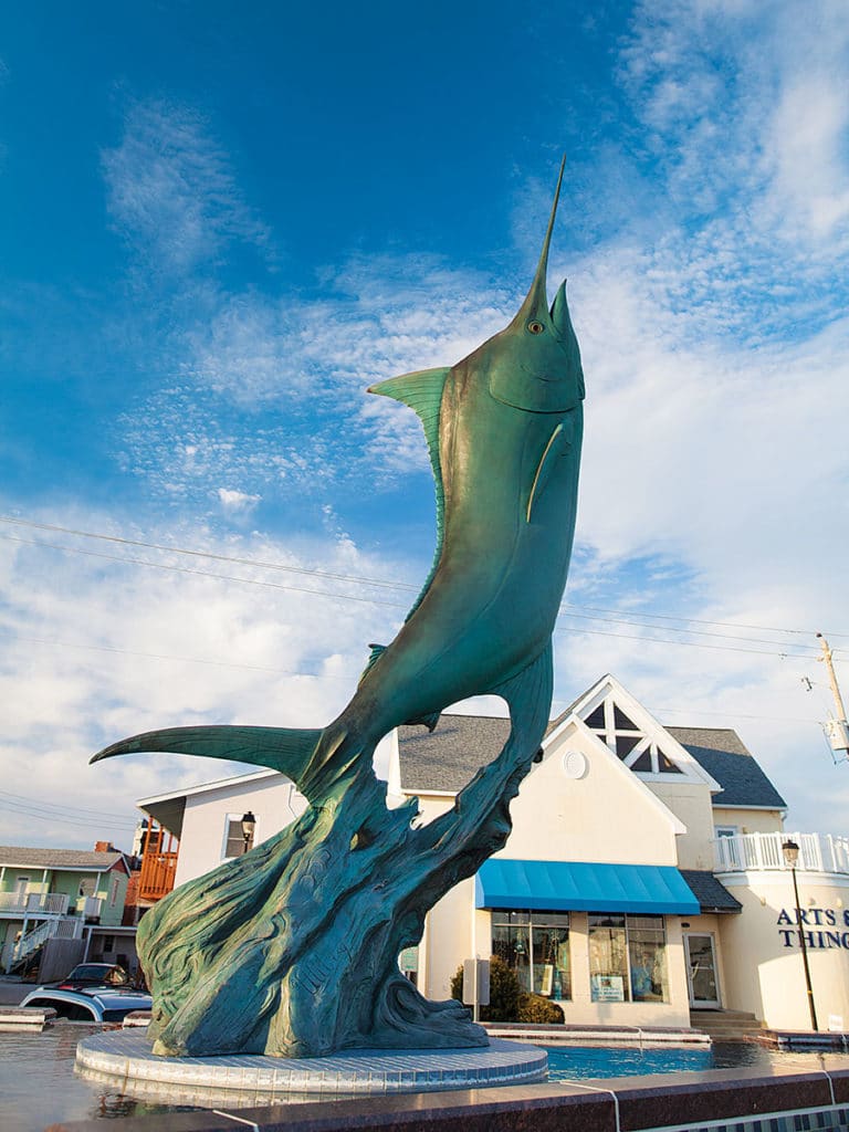 Big Rock blue marlin statue