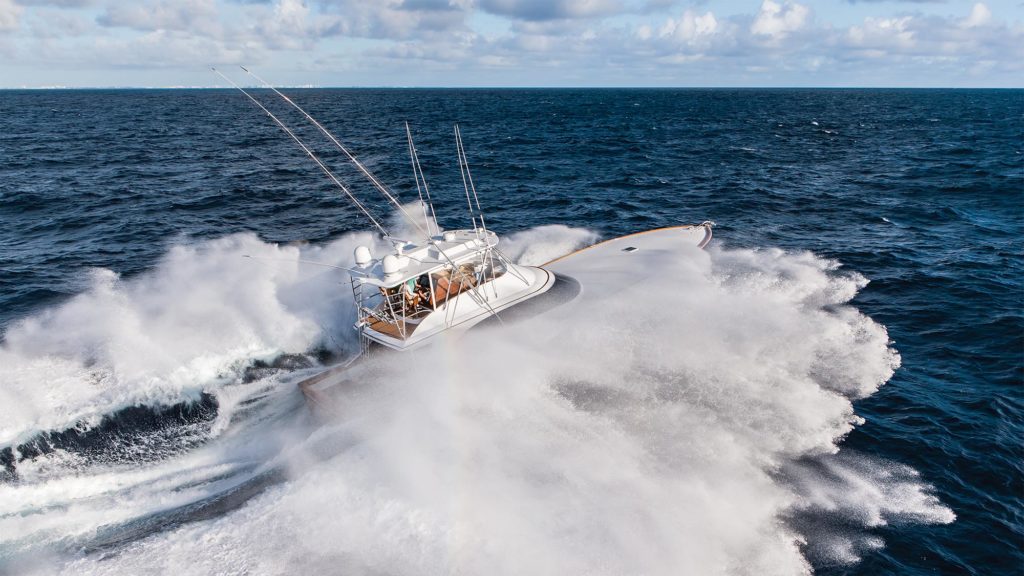 boat crashing through rough waves