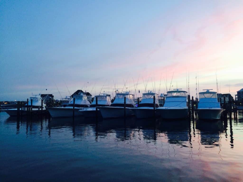 fishing boats on dock