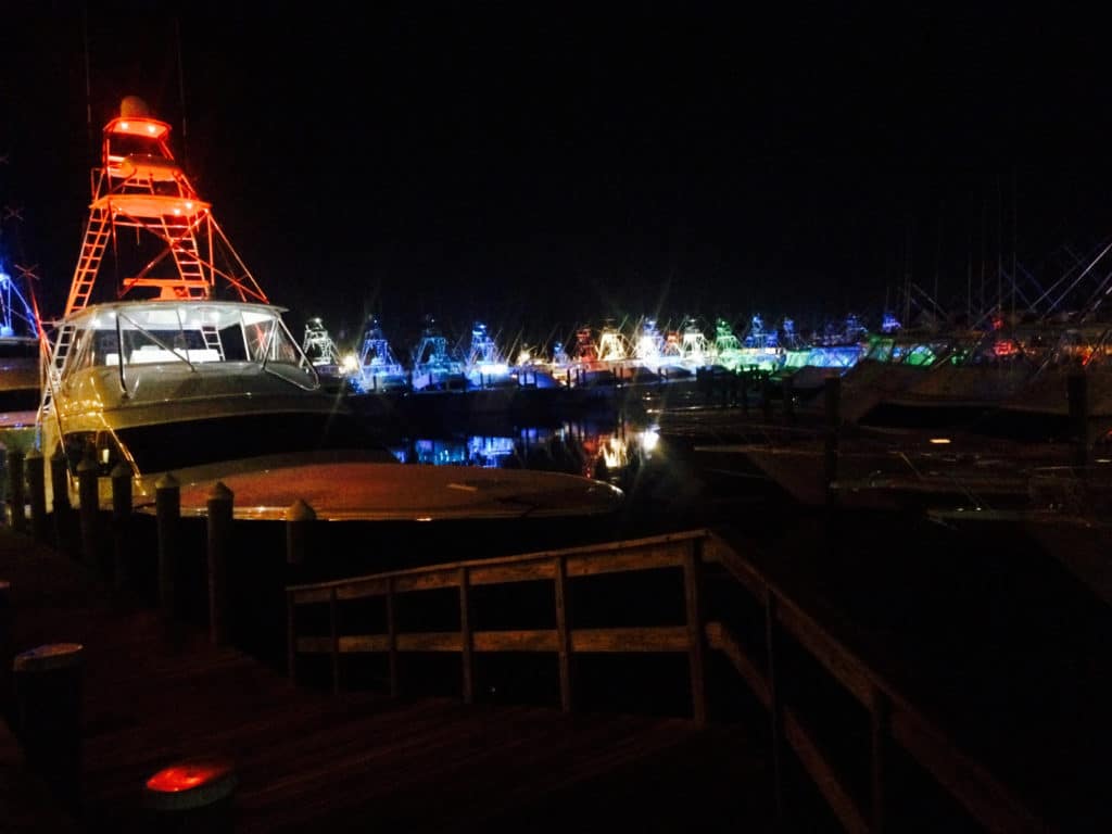 boats on dock at White Marlin Open