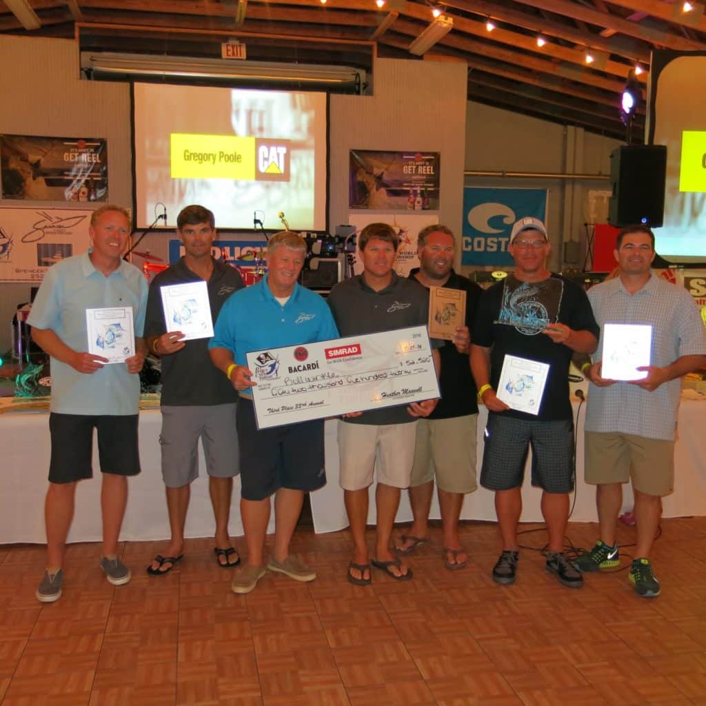 2016 Pirates Cove Billfish Tournament Bullwinkle third place team Daniel Spencer