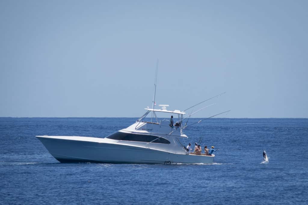 Tranquilo with a fish on in Costa Rica