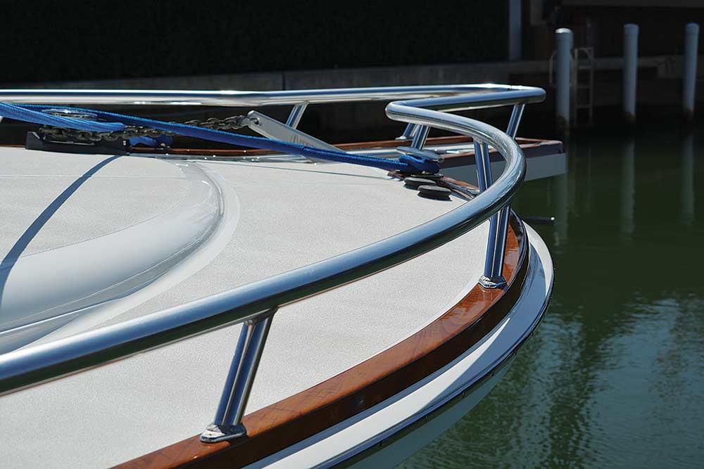 cabo yachts 45 custom bow rail