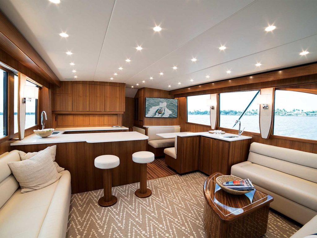 caison yachts cold motion interior salon