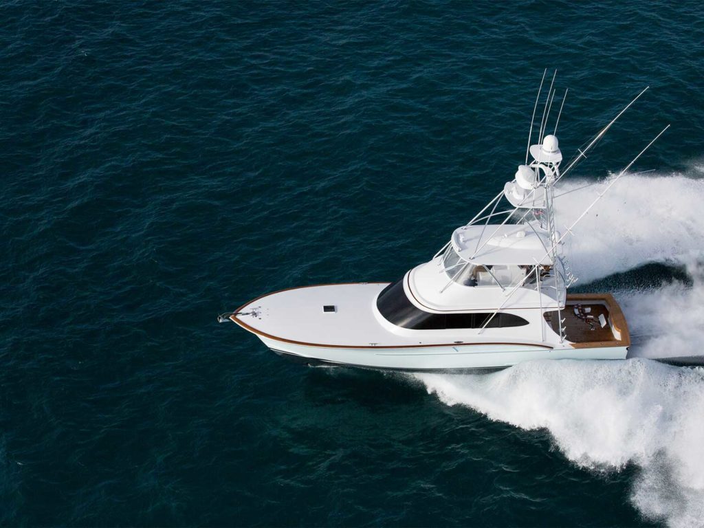 caison yachts cold motion sport fishing boat on the water