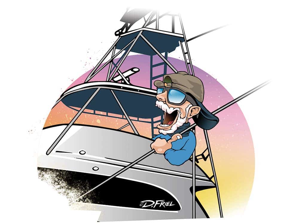 dennis friel illustration charter boat
