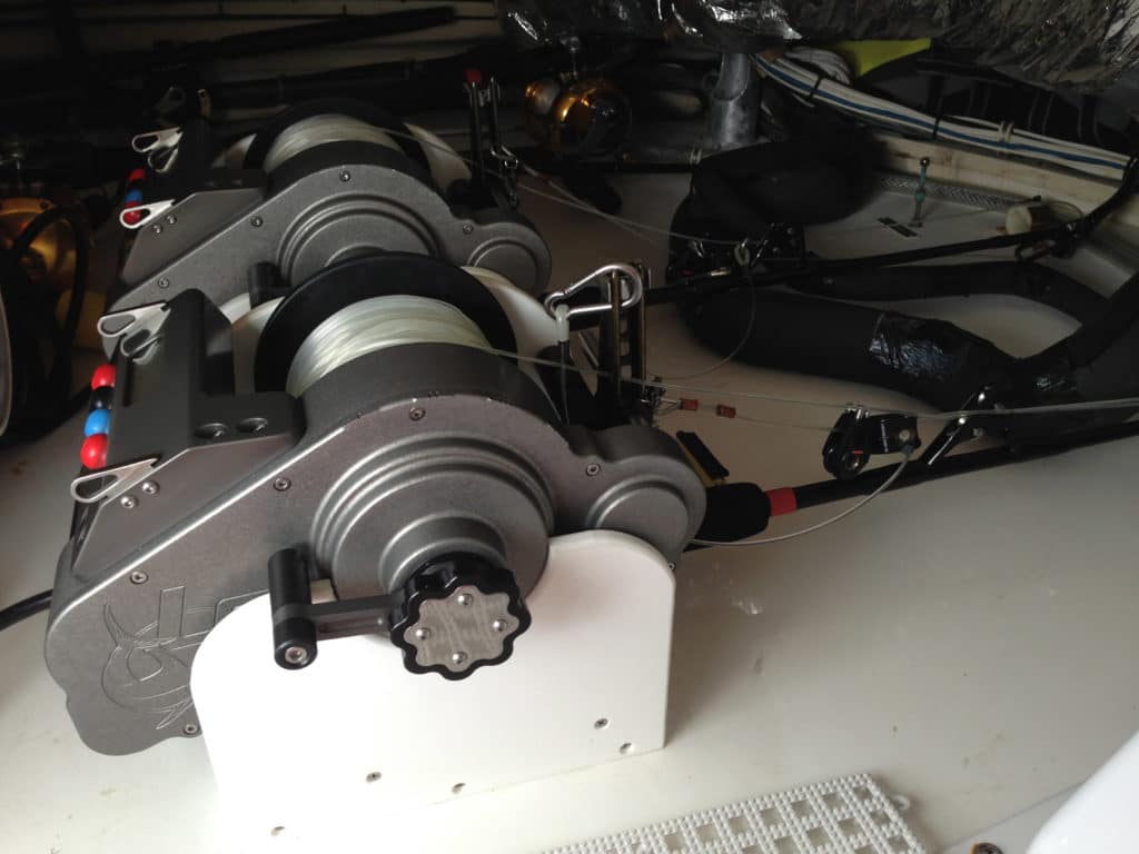 dredge reel storage with cradle