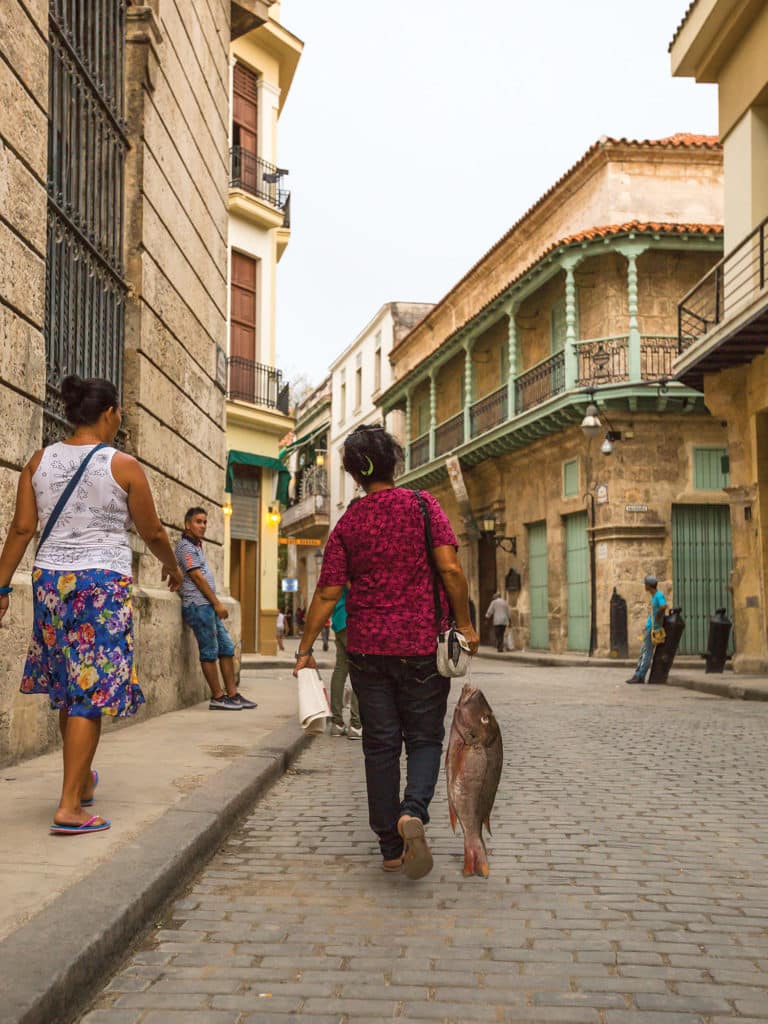 walking in Cuba