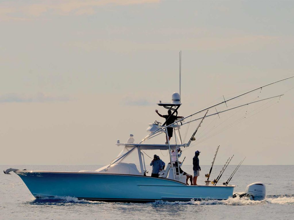 caison yacht on the water