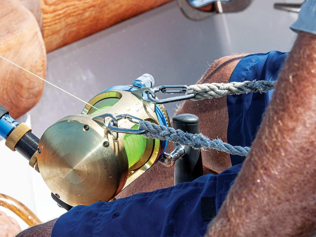 harness clipping deep sea fishing