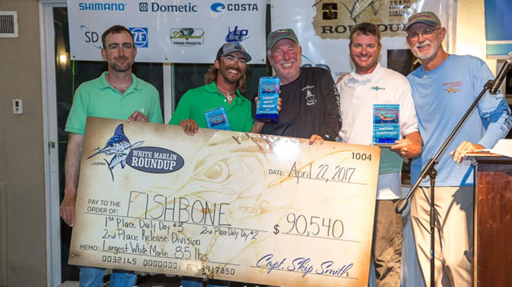 2017 White Marlin Roundup fishbone second place team