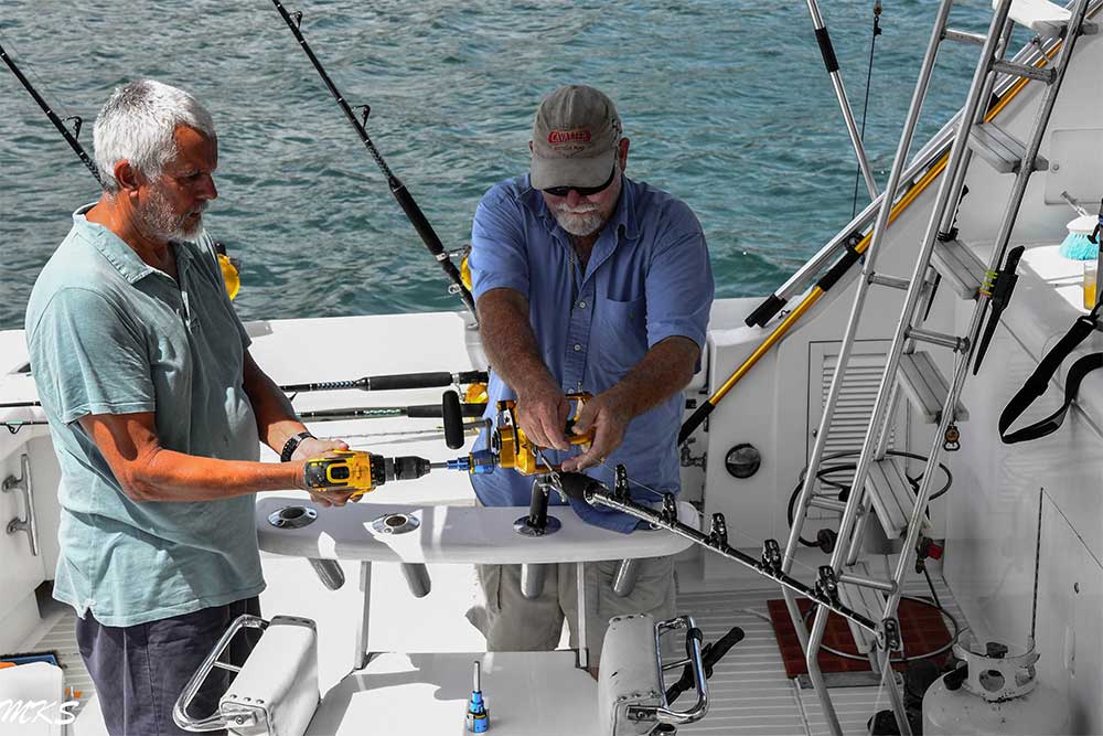 2017 Antigua and Barbuda Sport Fishing Tournament respooling reels