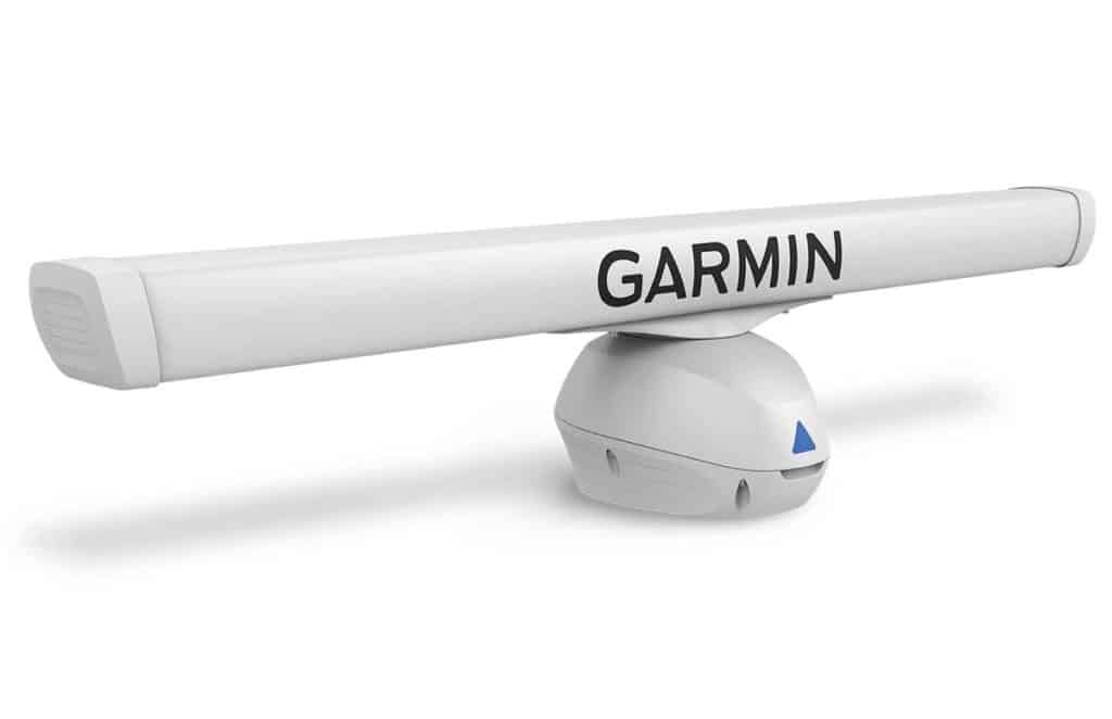 A Garmin radar on a white background.