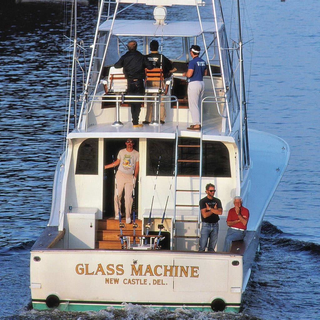 A sport fishing team on the sport fishing boat Glass Machine.