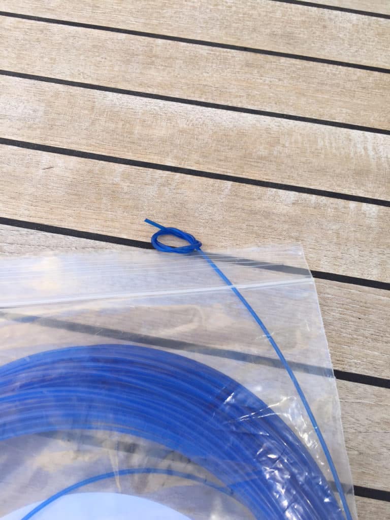 replacing outrigger halyard