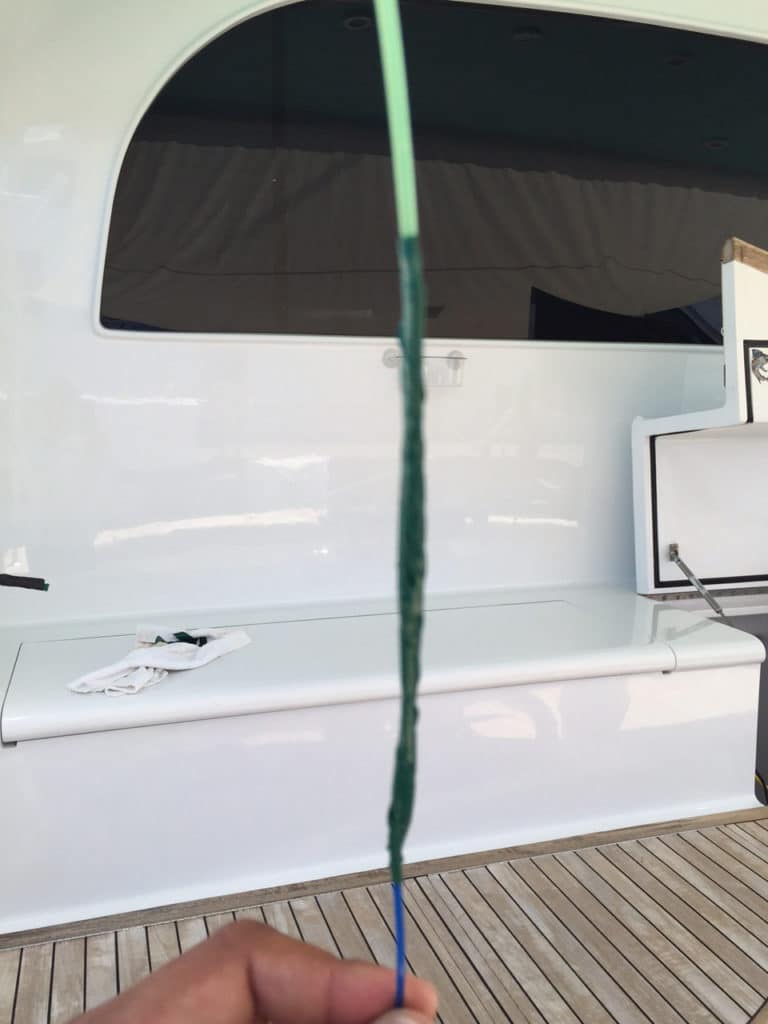 replacing outrigger halyard