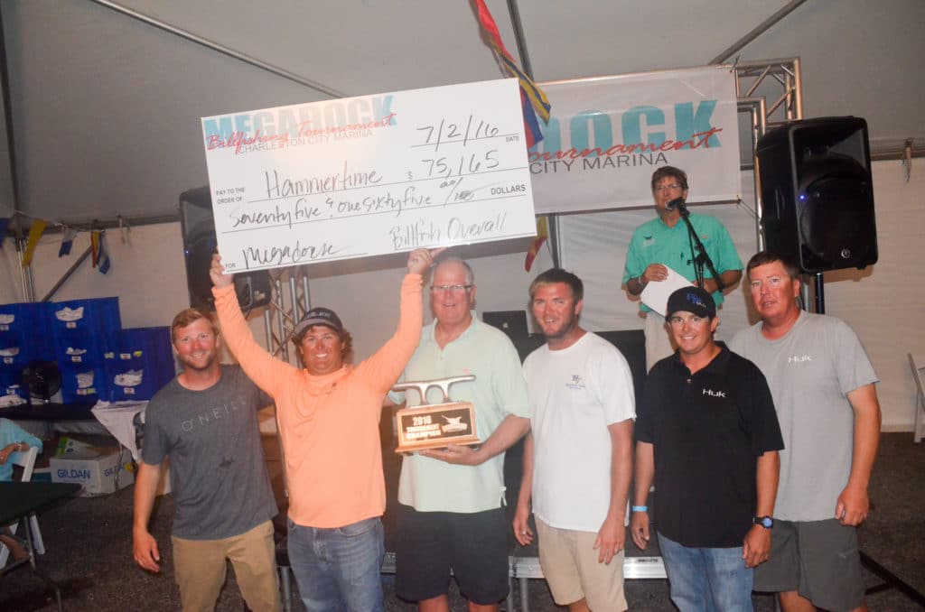 Hammer Time first place team 2016 Megadock Billfishing Tournament South Carolina Governor's Cup Billfishing Series