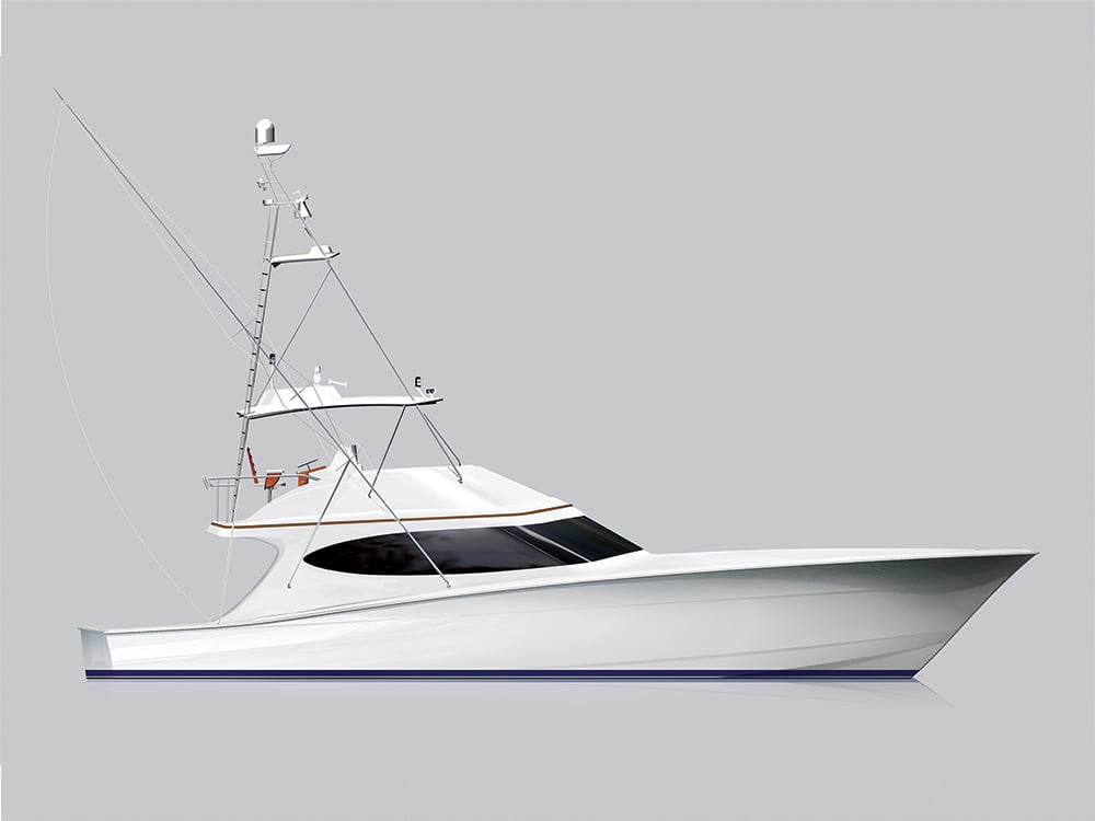 hatteras yacht drawing