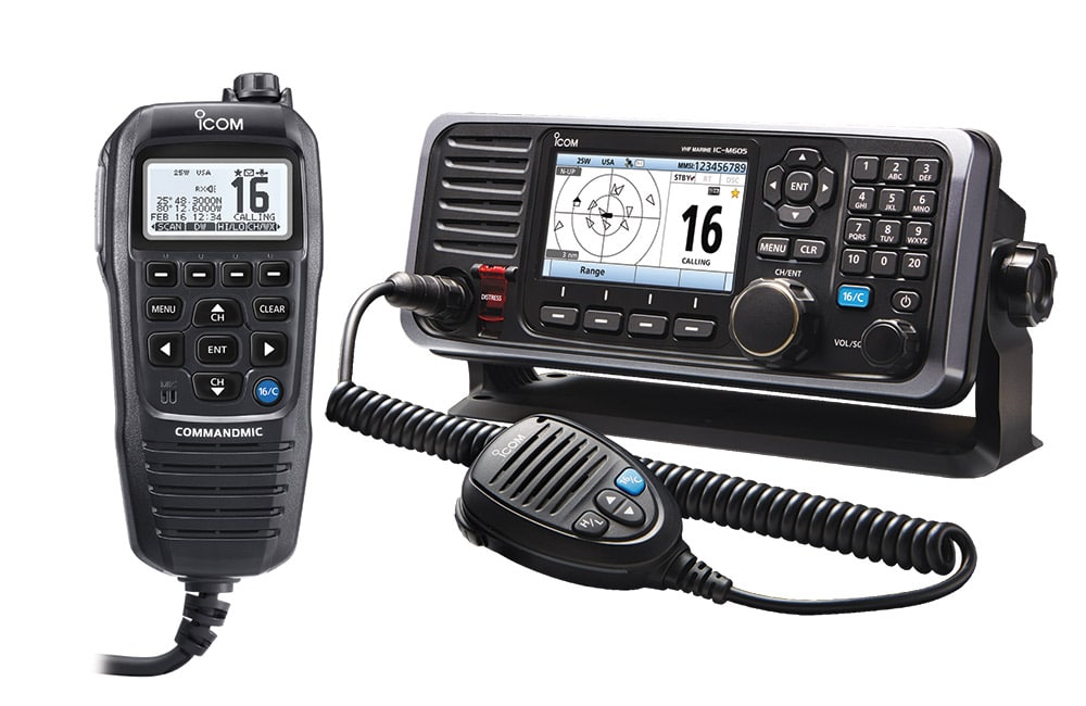 icom M605 vhf radio HM195 command mic