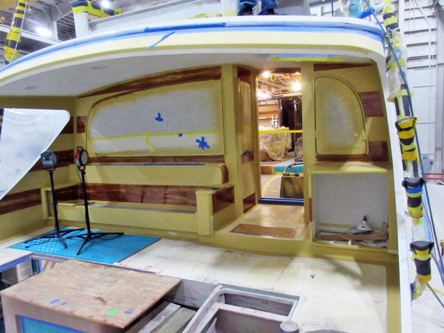 Construction of Jarrett Bay Boatworks 90