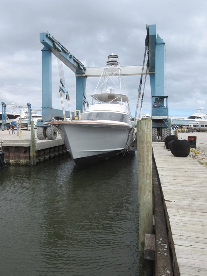 Construction of Jarrett Bay Boatworks 90