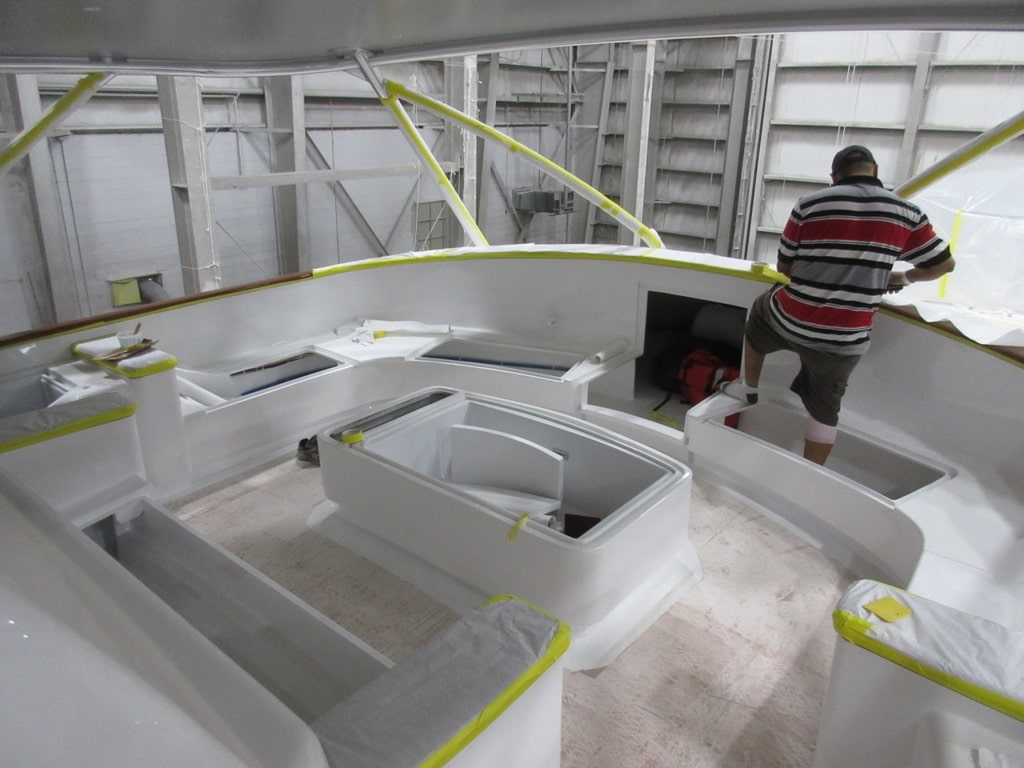 Construction of Jarrett Bay Boatworks 90