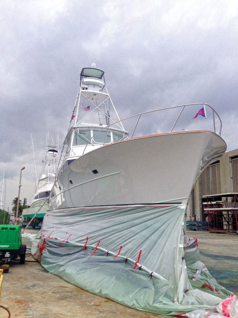 anti-fouling paint for sport-fishing boat