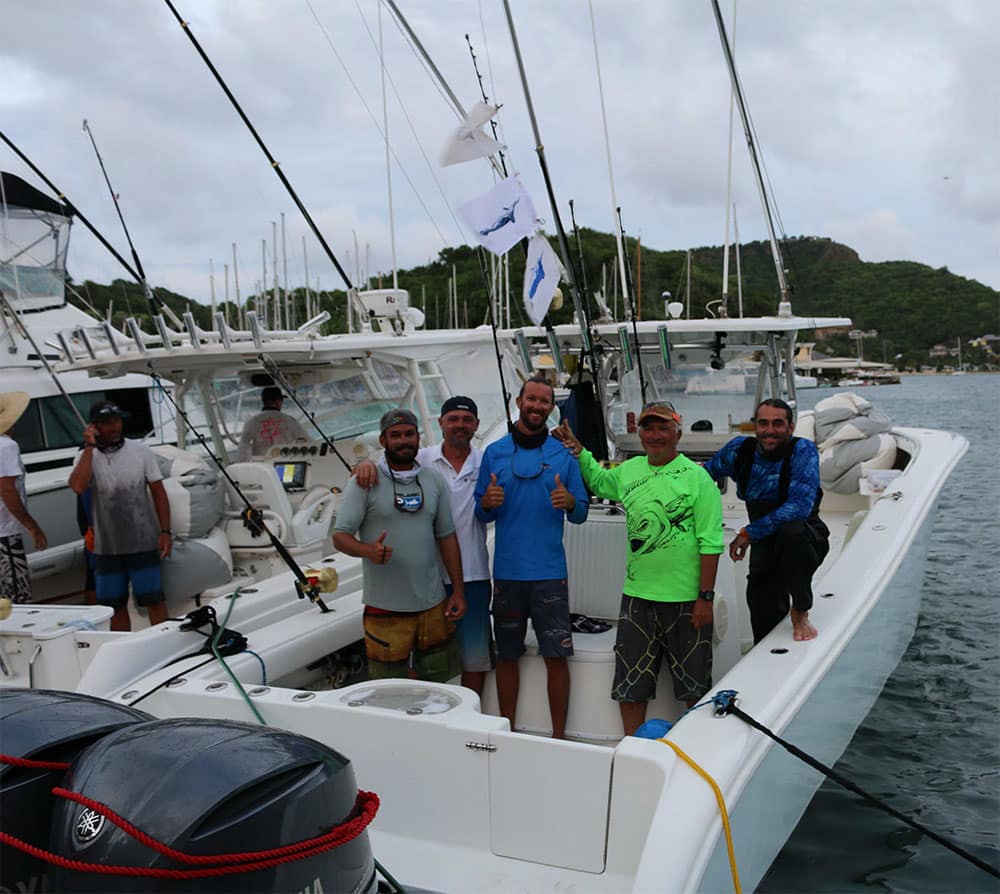 2017 Antigua and Barbuda Sport Fishing Tournament incognito team three blue marlin