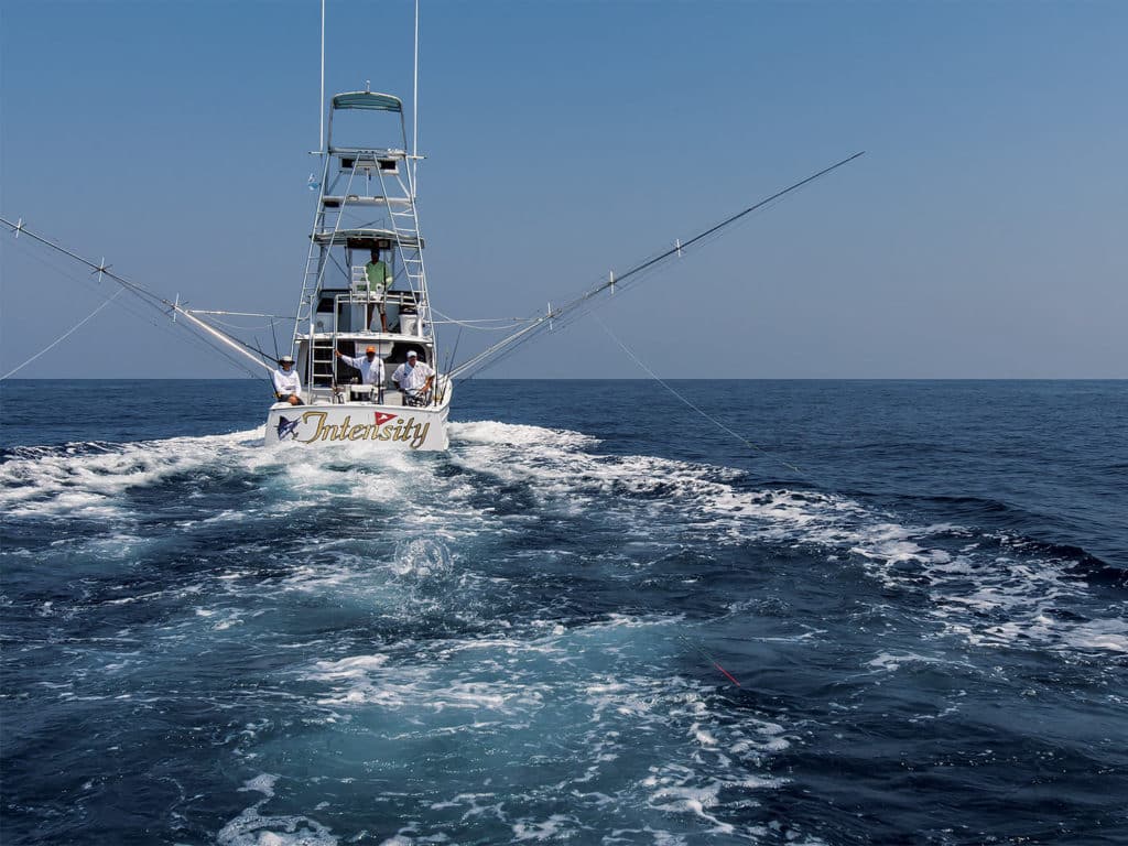 intensity fishing boat on the water