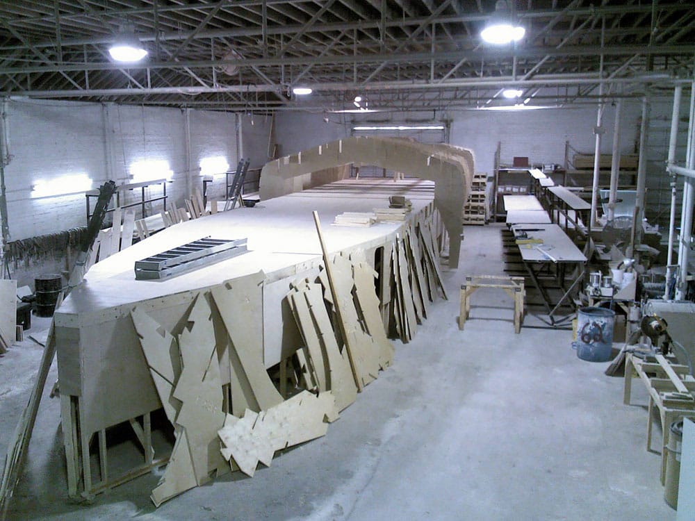 Construction of Jarrett Bay Boatworks 90