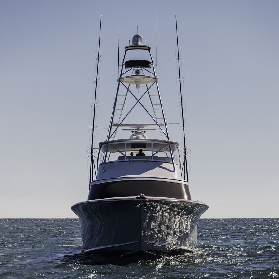 Construction of Jarrett Bay Boatworks 90