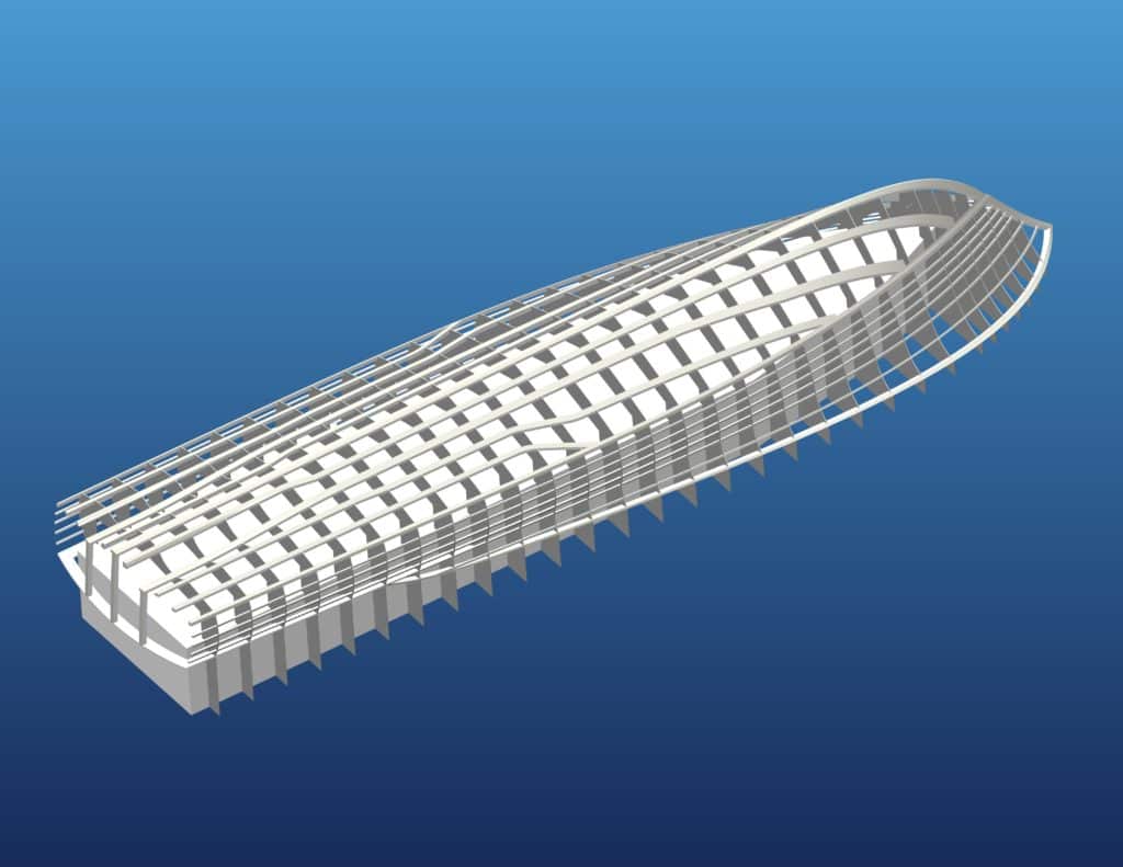 Stringer Configuration of Jarrett Bay 90